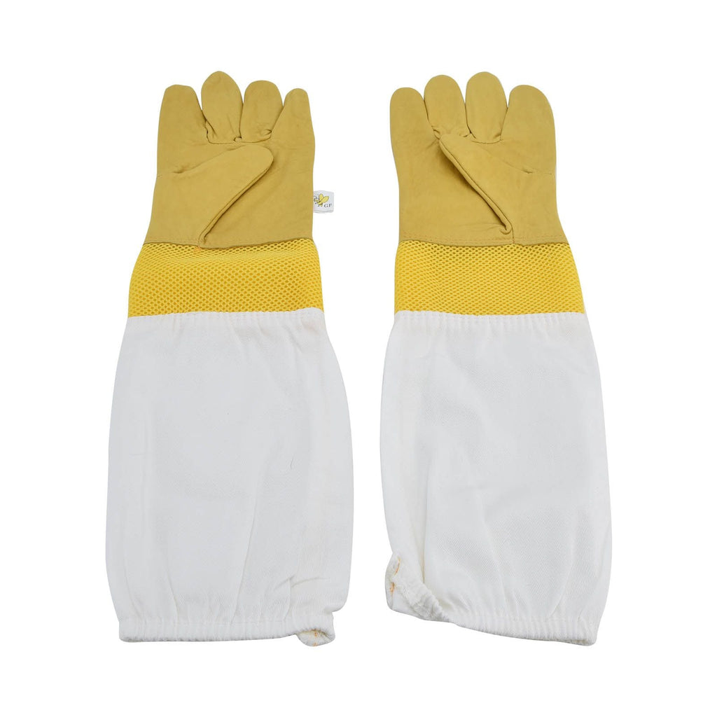Beekeeping Gloves Breathable Sheepskin Gloves with Extended Sleeves for Beekeeper