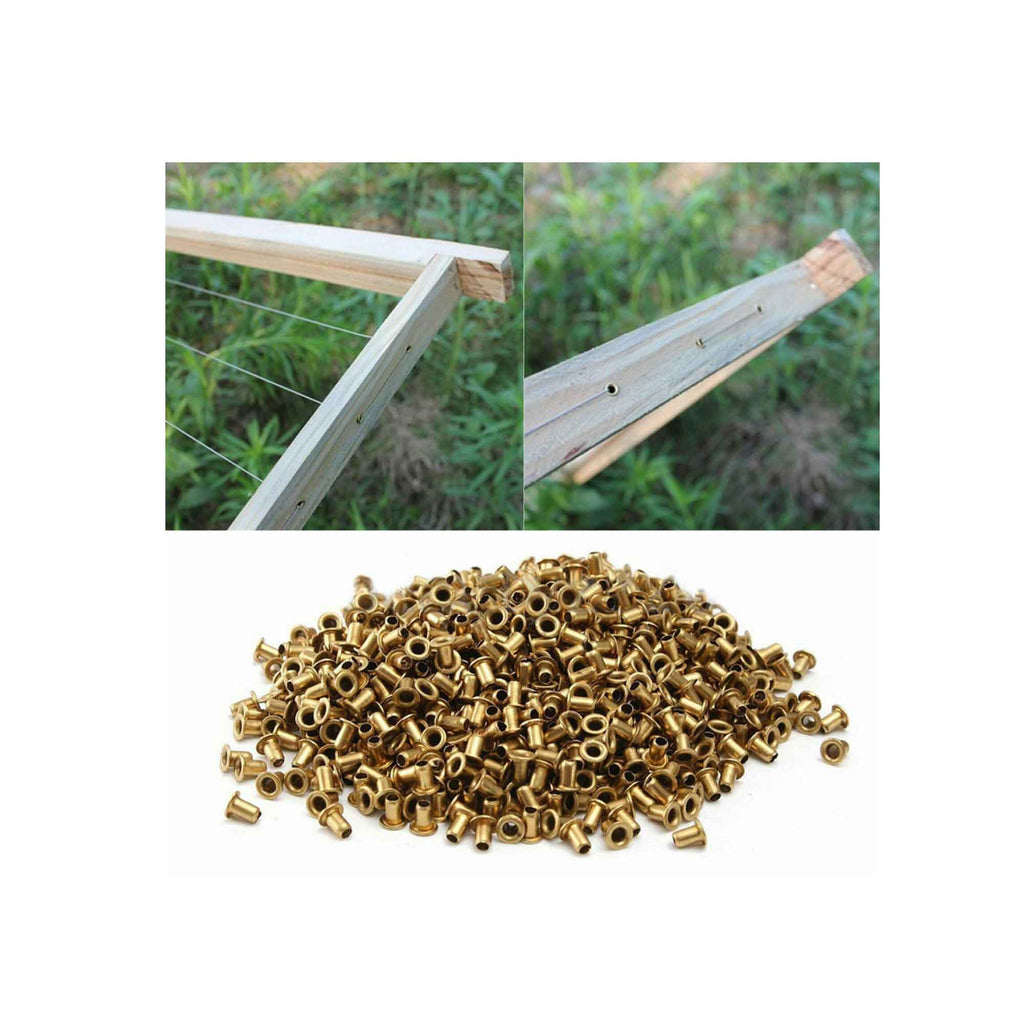 NNEDSZ 1000 Bee Frame Eyelets Brass Fittings Bee Hive Beehive Beekeeping Beekeeper Tool