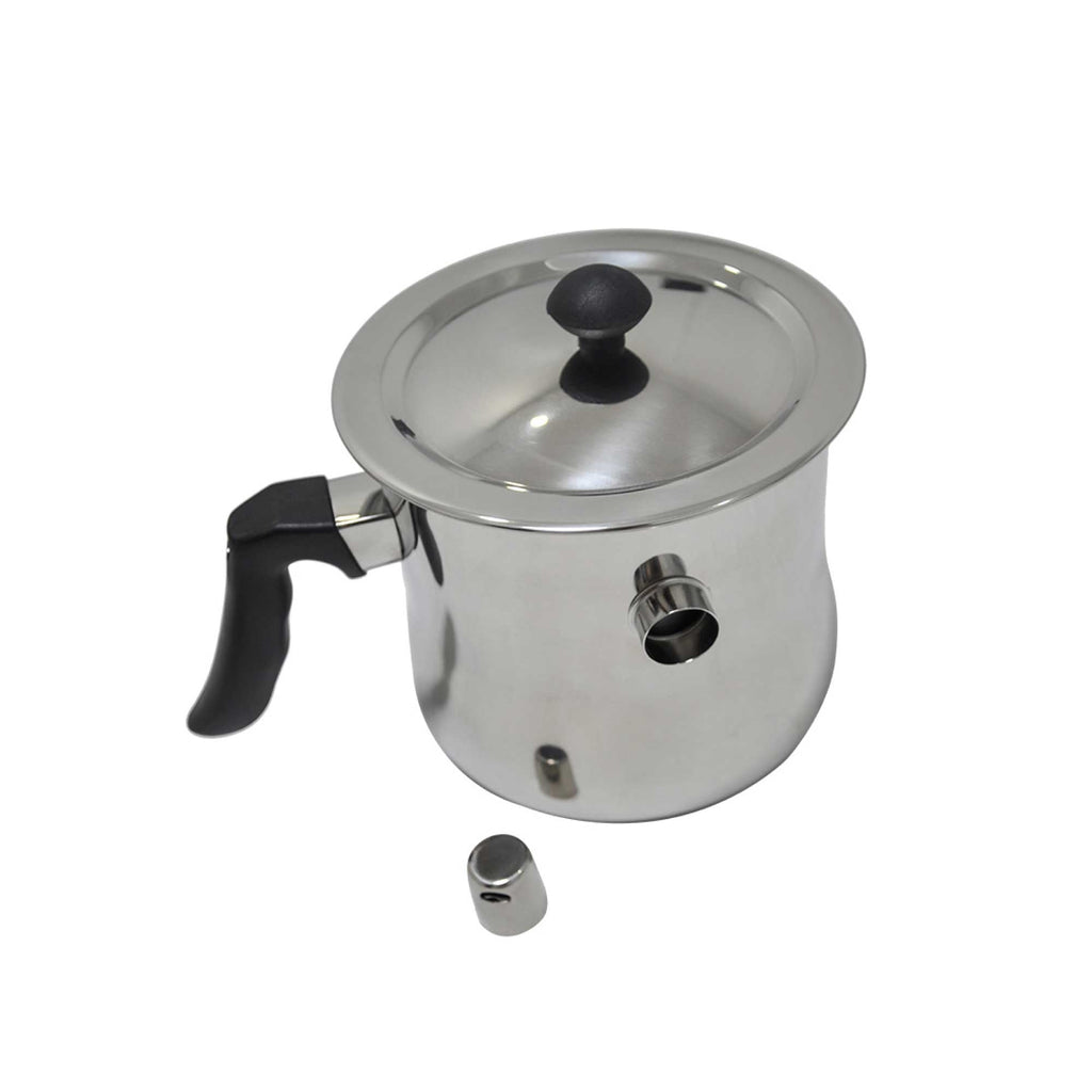 NNEDSZ Bee Wax Melter Pot 1.4L Stainless Steel Double Boiler - Candle Making Beekeeping